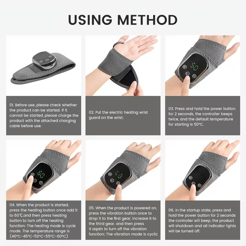 Rechargeable wrist massager for Relaxation and comfort