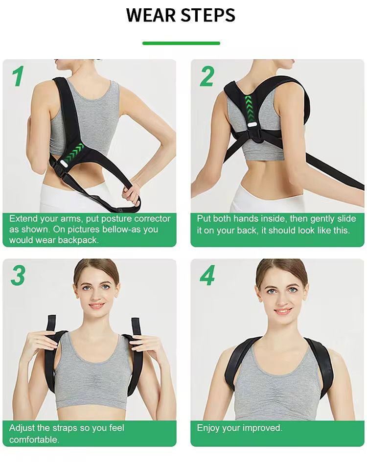 Posture Corrector Back Brace - Adjustable Support for Men & Women